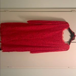 Diane Furstenberg lace Zarita dress/ tomato red